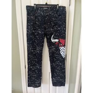 DIAMOND‎ STASH Jeans 38x32 Graphic Chicago Bulls NBA Excellent Condition